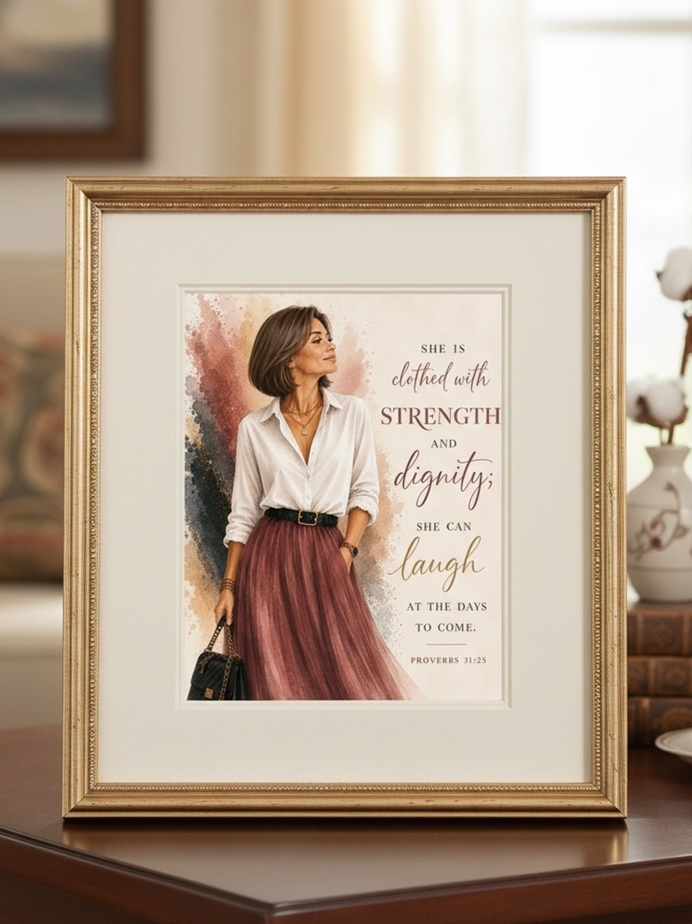 DDS Art Print, 8x10, Bible Verse, Paper Print, Unframed, Women’s Series